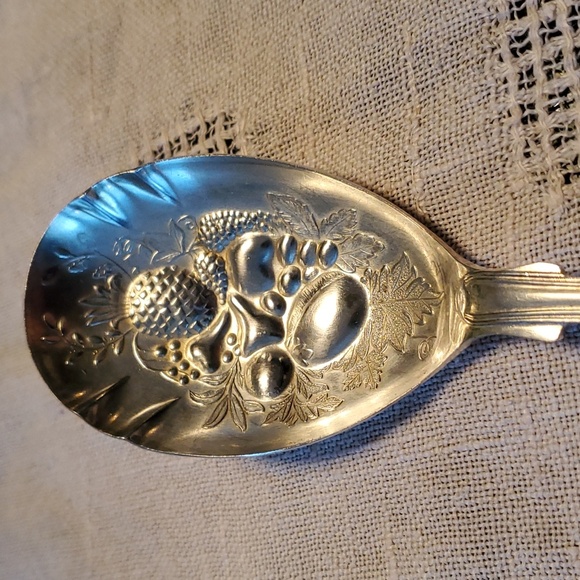 Vintage silver plated Jonathan Bell and sons Sheffield serving spoon and fork - Picture 4 of 13